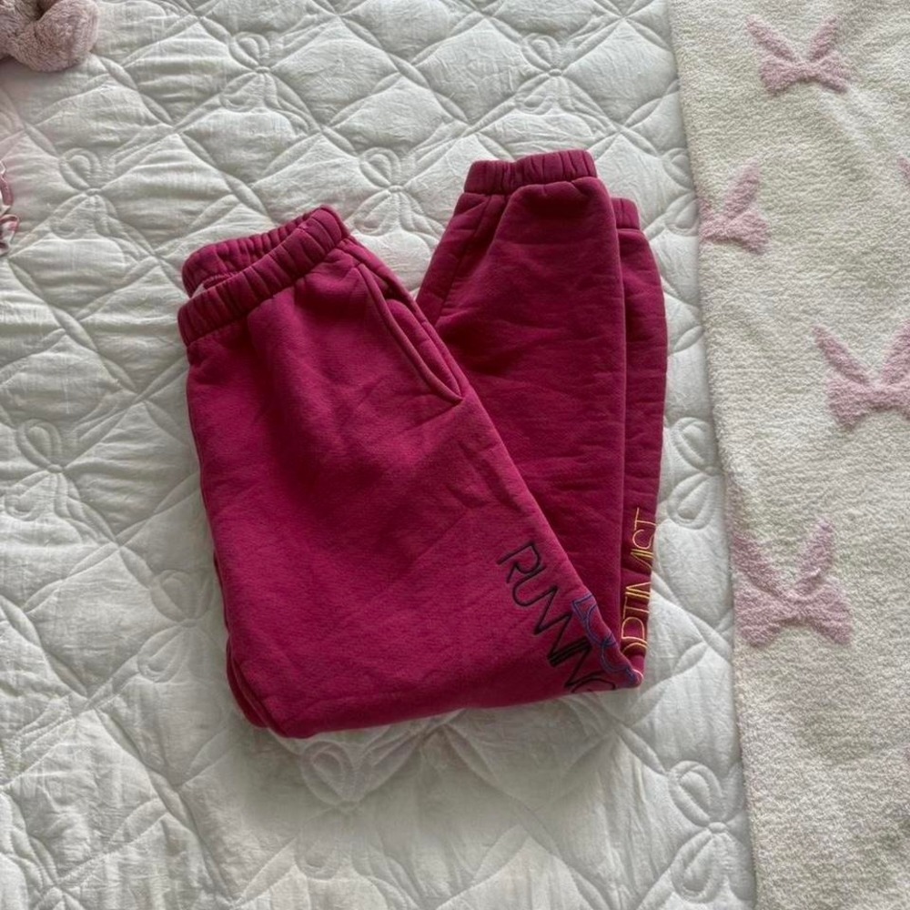 dark pink madhappy "local optimist" jogger sweatpants‎